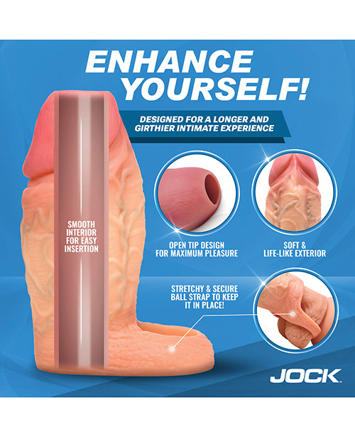 Curve Toys Jock Silicone Penis Extension Sleeve - Light