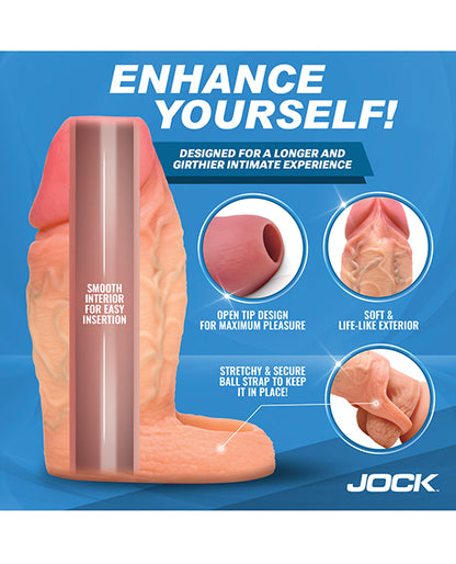 Curve Toys Jock Silicone Penis Extension Sleeve - Light