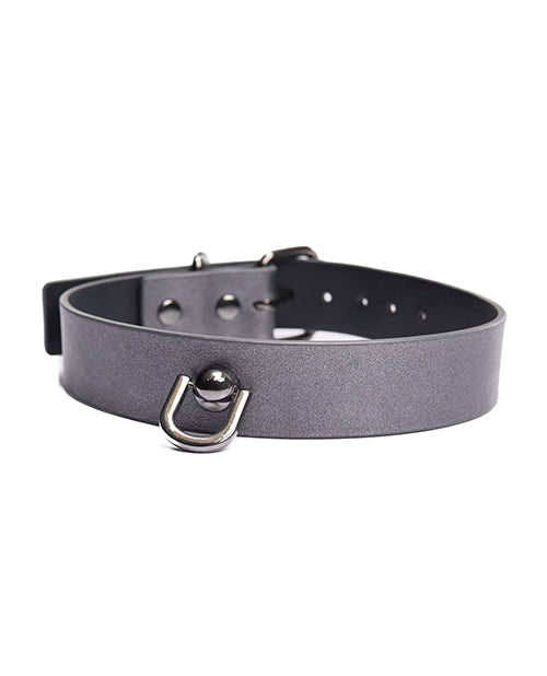 Pleasure Collection Gunmetal Glam Collar & Leash w/Removable Chain