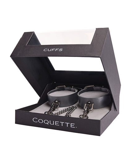 Pleasure Collection Gunmetal Glam Cuffs w/Removable Chain