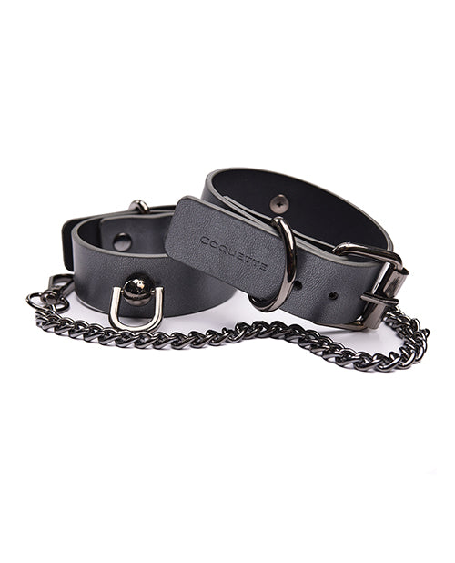 Pleasure Collection Gunmetal Glam Cuffs w/Removable Chain