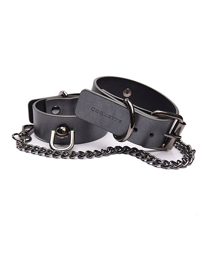 Pleasure Collection Gunmetal Glam Cuffs w/Removable Chain