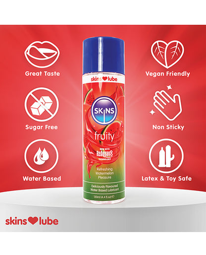 Skins Water Based Lubricant - 4.4 oz Watermelon