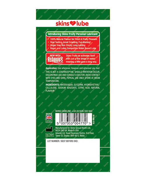 Skins Water Based Lubricant - 5 ml Foil Watermelon