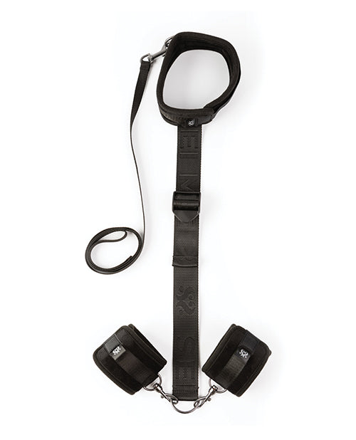Sei Mio Neck Firmly in Check Adjustable Neck & Wrist Restraint Kit - Black