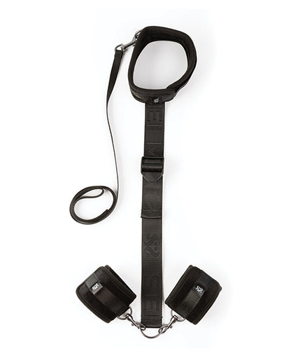 Sei Mio Neck Firmly in Check Adjustable Neck & Wrist Restraint Kit - Black