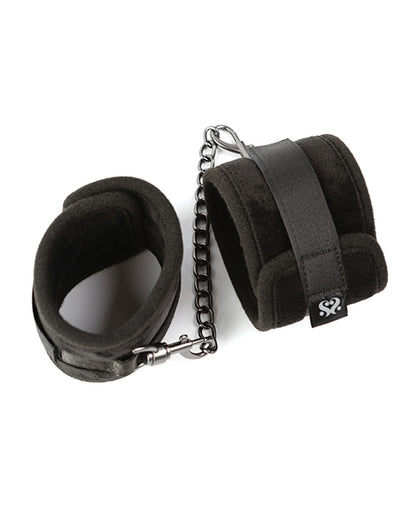 Sei Mio Legs Locked Padded Ankle Restraints - Black