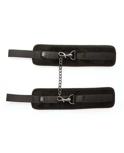 Sei Mio Legs Locked Padded Ankle Restraints - Black