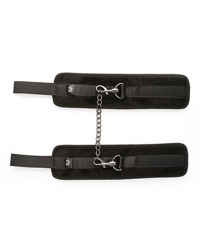 Sei Mio Legs Locked Padded Ankle Restraints - Black