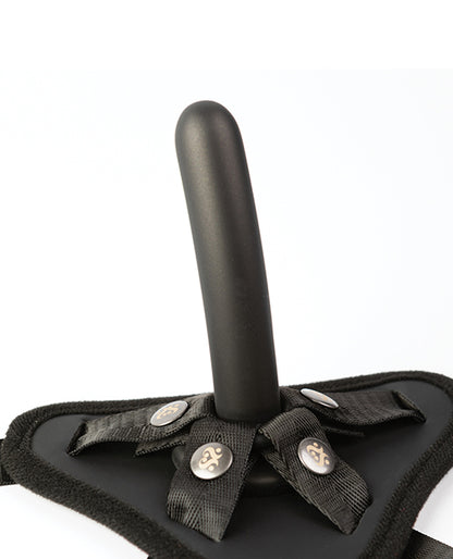 Sei Mio Perfectly Pegged Beginners Strap-On Harness & 5" Dildo - Black