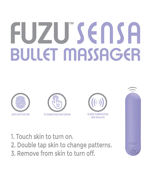 Fuzu Sensa Activated Rechargeable Bullet Massager - Pastel Purple