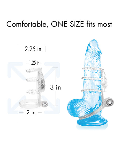 Doctor Love's Zinger Dual Vibrating Cock Cage - Clear