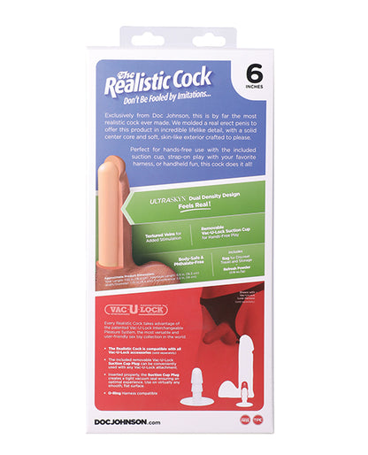 Realistic 6" ULTRASKYN Cock w/Balls - White