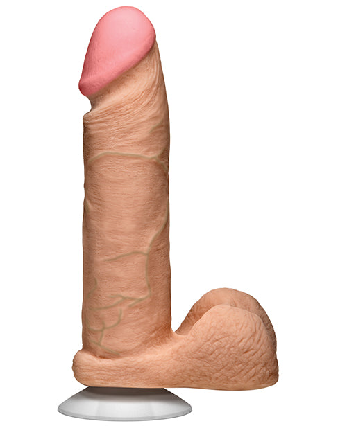 Realistic 8" ULTRASKYN Cock w/Balls - White