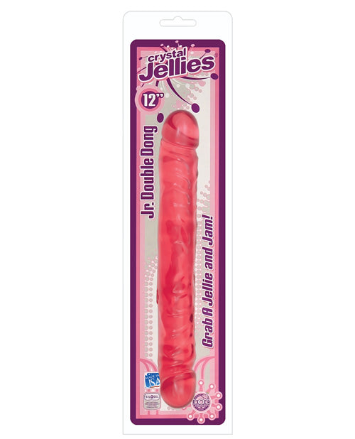 Crystal Jellies 12" Jr. Double Dong - Pink