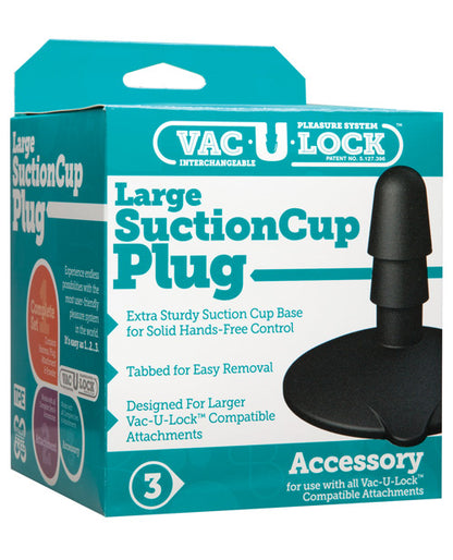 Vac-U-lock Vac-U-Lock Large Suction Cup Plug - Black - Image 3