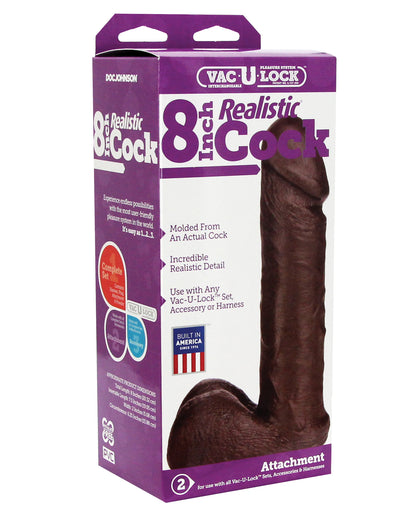 Vac-U-Lock 8" Realistic - Black