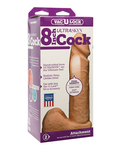 Vac-U-Lock 8" ULTRASKYN Cock & Balls Attch. - White