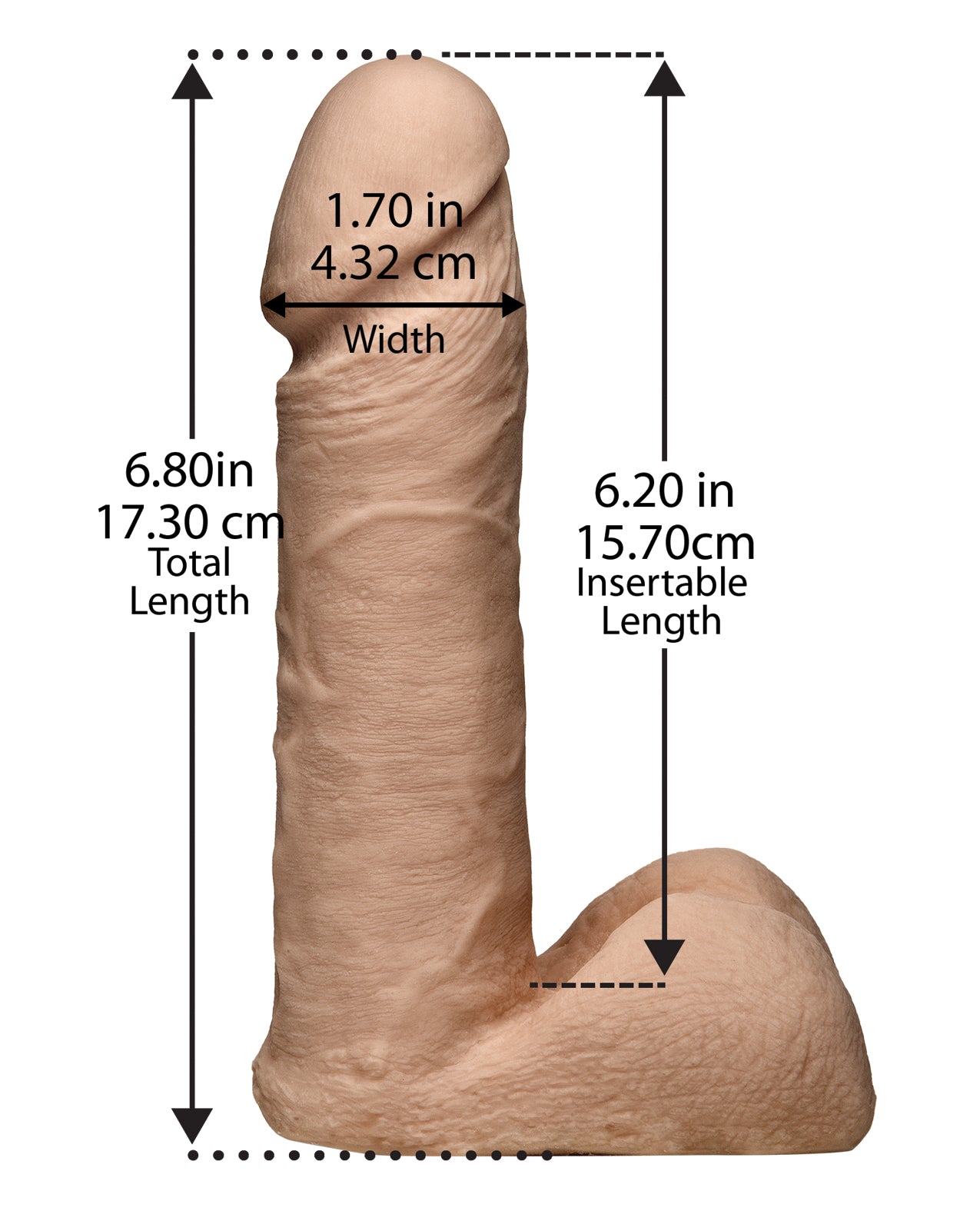 Ultra Harness 2 w/7" Ultraskyn Cock - White