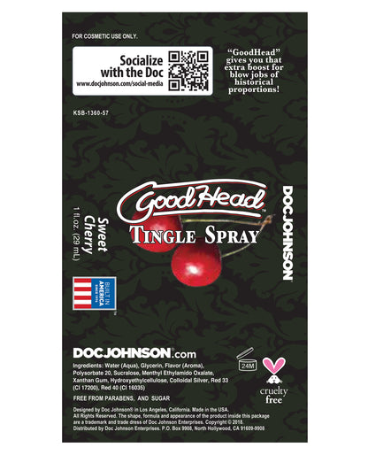 GoodHead GoodHead Tingle Spray - Sweet Cherry - Image 3