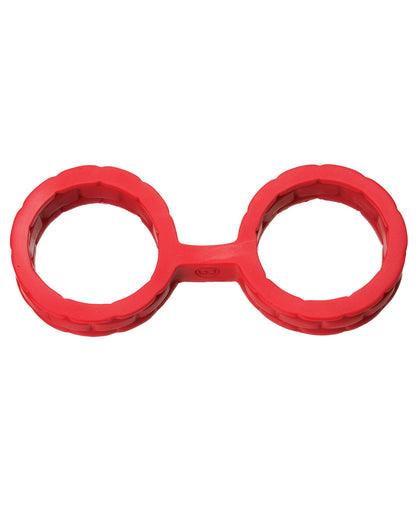 Japanese Bondage Silicone Cuffs Large - Red