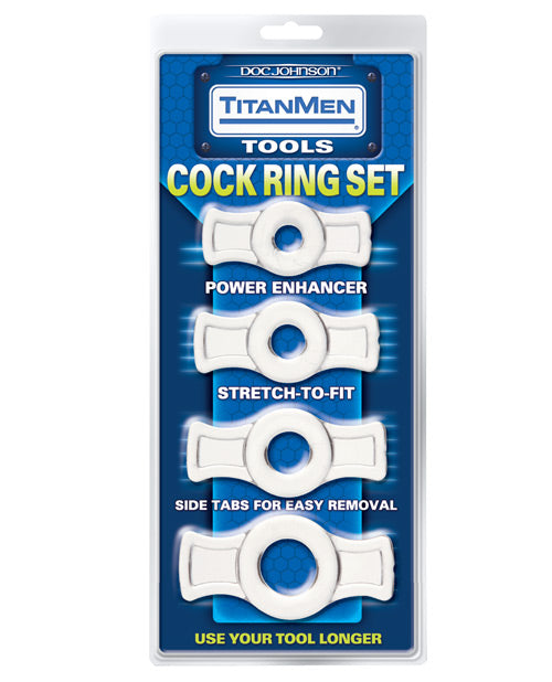 Titanmen Tools Cock Ring Set - Clear