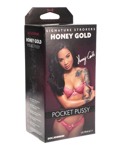 Signature Strokers Signature Strokers ULTRASKYN Pocket Pussy - Honey Gold - Image 3