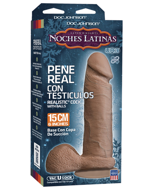Noches Latinas ULTRASKYN Pene Real Con Testiculos 6 "