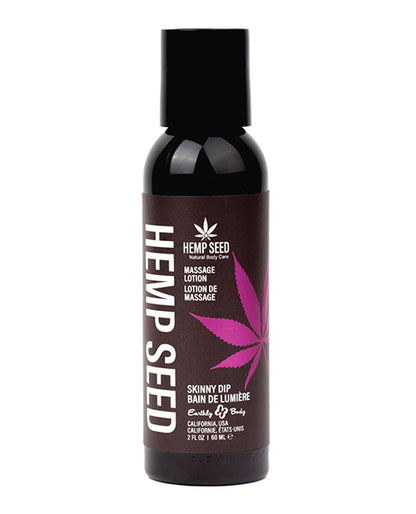 Earthly Body Hemp Seed Massage Lotion - 2 oz Skinny Dip