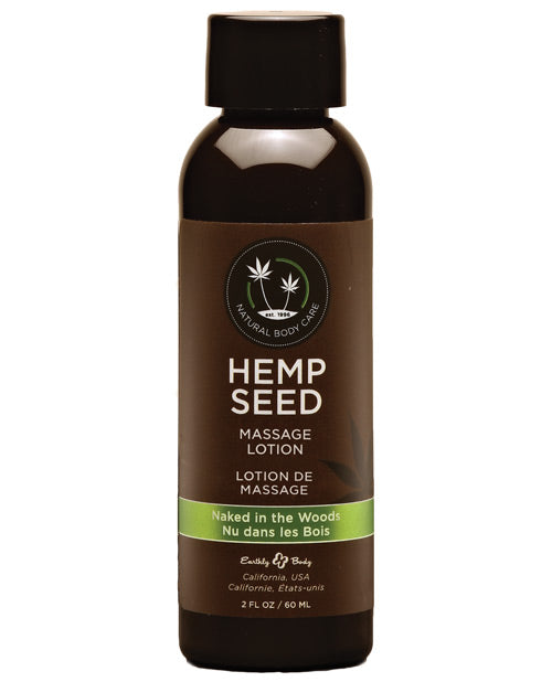 Earthly Body Hemp Seed Massage Lotion - 2 oz Naked in the Woods