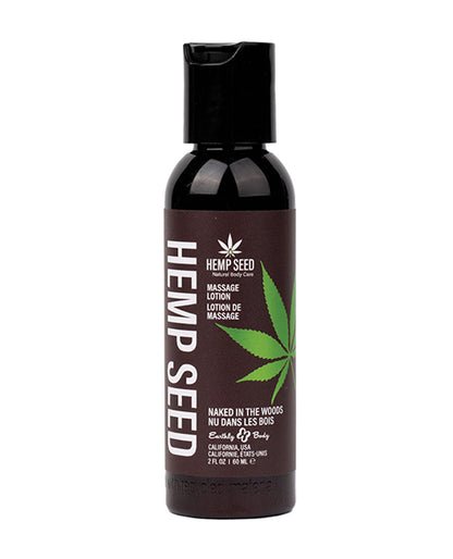 Earthly Body Hemp Seed Massage Lotion - 2 oz Naked in the Woods