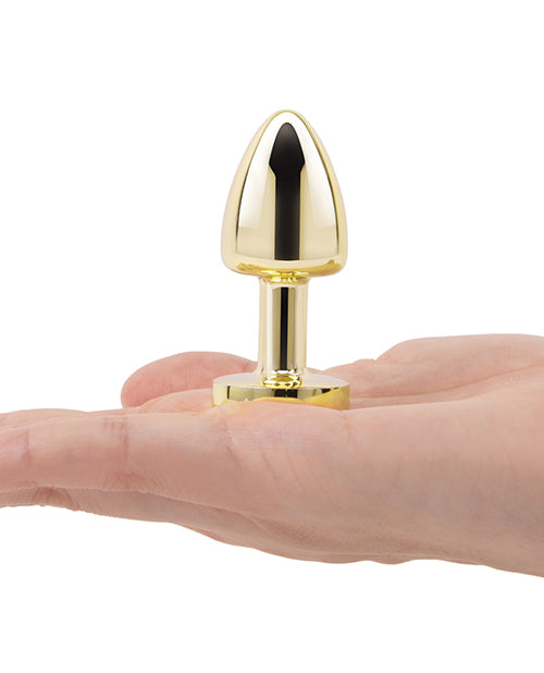 Gemsations 2" Beginners Bling Bling Metal Butt Plug - Gold