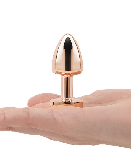 Gemsations 2" Beginners Bling Bling Metal Butt Plug - Rose Gold