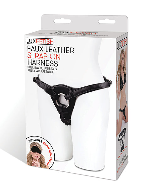 Lux Fetish Lux Fetish Patent Leather Strap On Harness - Black - Image 11