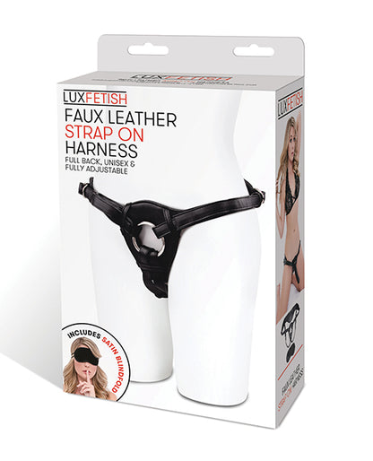 Lux Fetish Lux Fetish Patent Leather Strap On Harness - Black - Image 11