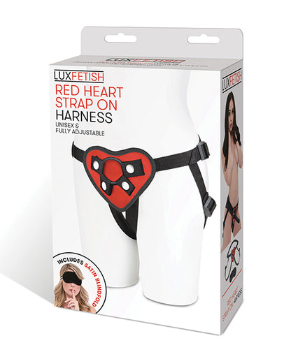 Lux Fetish Lux Fetish Red Heart Strap On Harness Set - Image 19