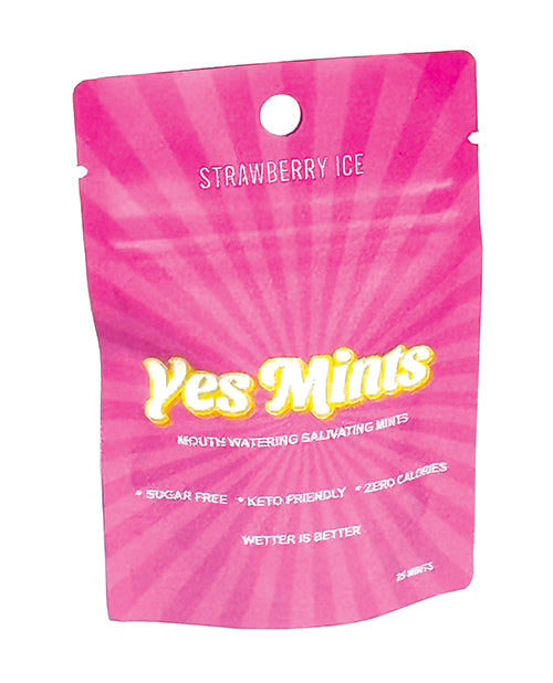 Yes Mints Original Mouth Watering Mints - Pack of 25 Strawberry Ice