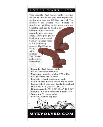 Evolved Real Supple Poseable Girthy Dark 8.5