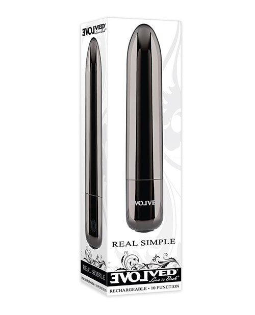 Evolved Evolved Real Simple Rechargeable Bullet - Black Chrome - Image 6