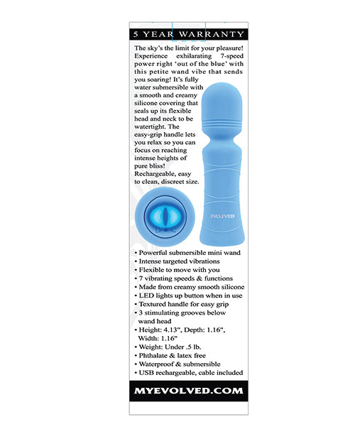 Evolved Out of The Blue Vibrating Mini Wand - Blue