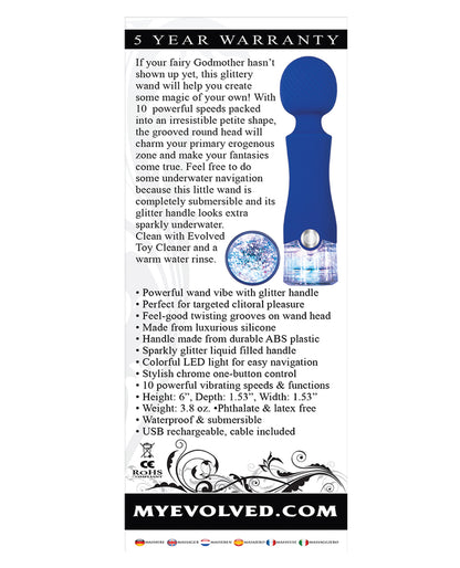 Evolved Dazzle Rechargeable Wand - Blue