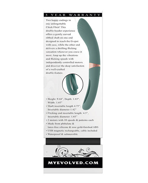 Evolved Chick Flick G-Spot Vibrator - Teal