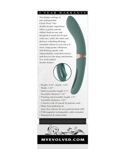 Evolved Chick Flick G-Spot Vibrator - Teal