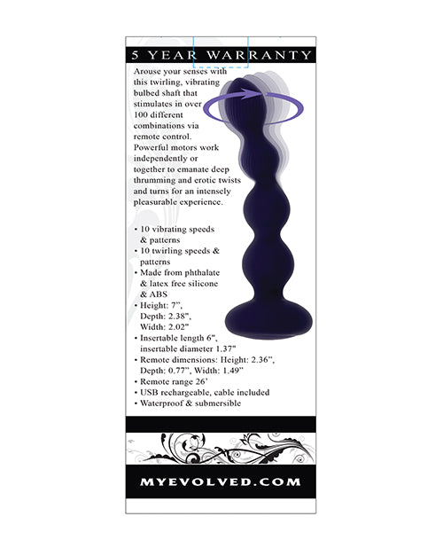 Evolved Pleasure Orbit Remote Controlled Anal Vibe - Purple