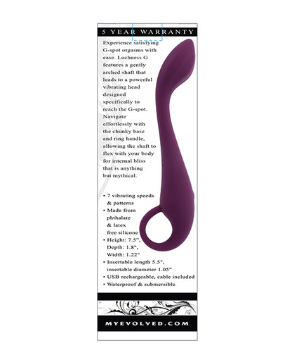 Evolved Lochness G G-Spot Vibe - Burgundy