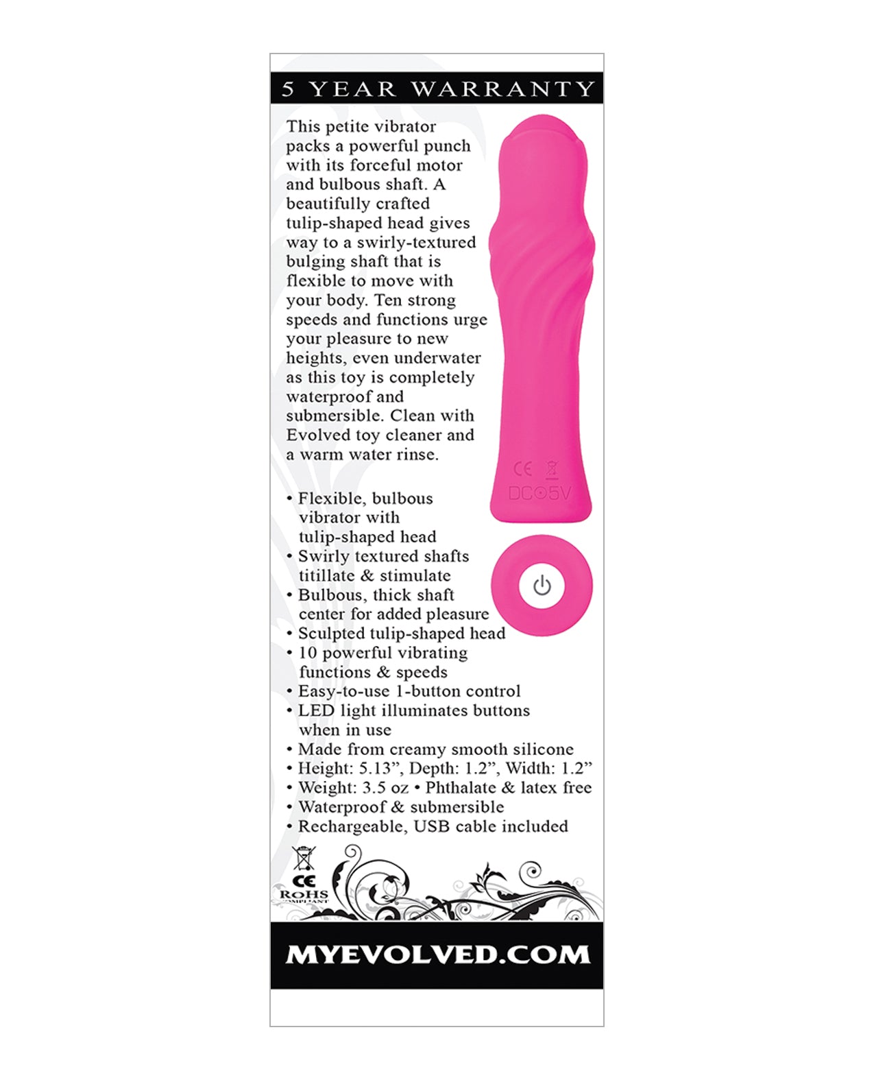 Evolved Twist & Shout Rechargeable Bullet - Pink