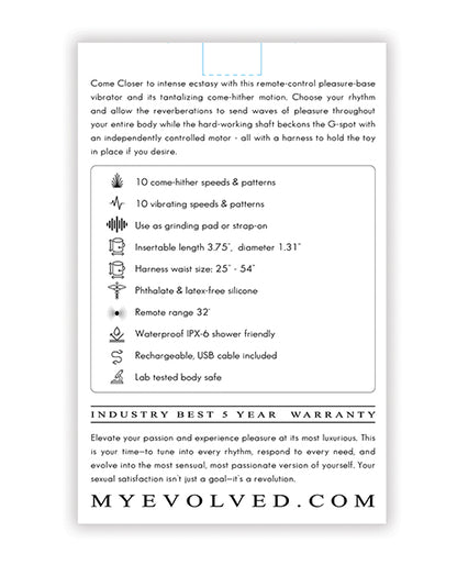 Evolved Come Closer - Black