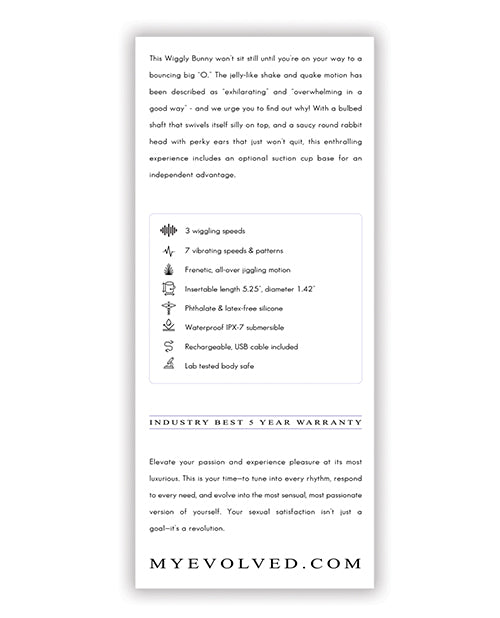 Evolved Wiggly Bunny - Purple