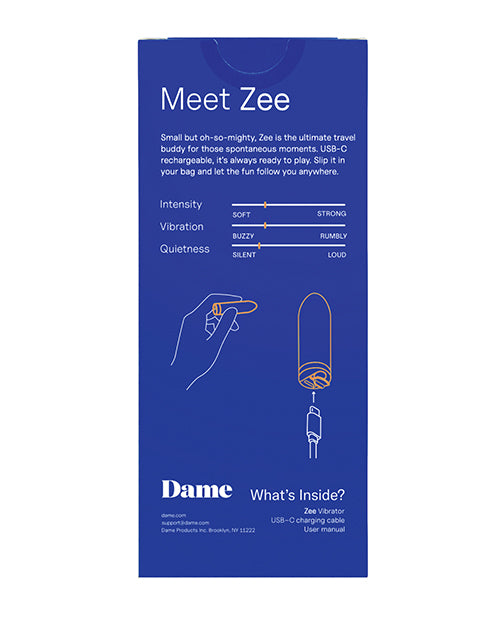 Dame Dame Zee Bullet Vibrator - Periwinkle - Image 7