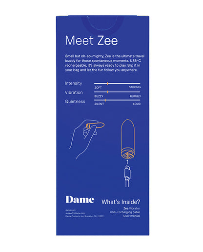 Dame Dame Zee Bullet Vibrator - Periwinkle - Image 7